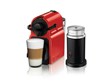 Cafetera Nespresso Inissia Rojo + Espumadera Aeroccino Negro