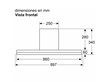 Campana Extractor Bosch Integrable Dbb97am60 90 Cm Negro