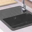 Bacha Cocina Simple Pileta Hafele House Cuarzo C/ Escurridor