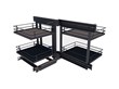 Rinconero Extraíble Frontal Hafele 595.06.000 4 Canastos