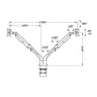 Soporte Monitor Escritorio Häfele 17-32 2 Brazos 2  9 Kg