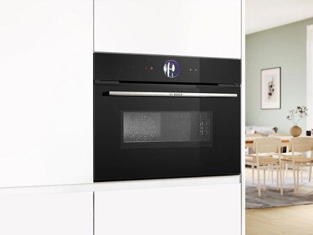 Horno Eléctrico Con Microondas Bosch Cmg7761b1 Empotrable