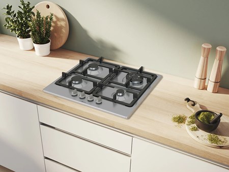 Anafe A Gas Cocina Bosch 4 Hornallas Serie 4 Pgh6b5k90 60cm