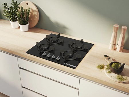 Anafe A Gas Cocina Bosch 4 Hornallas Serie 6 Ppp6a6i10 Negro
