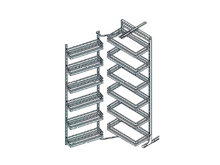 Despensa Extraíble Alta Hafele 548.65.011 600mm 12 Canastos
