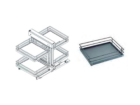 Rinconero Extraíble Frontal Hafele 595.06.000 4 Canastos