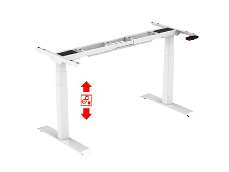 Escritorio Regulable Altura Eléctrico Hafele 120 Kg Blanco