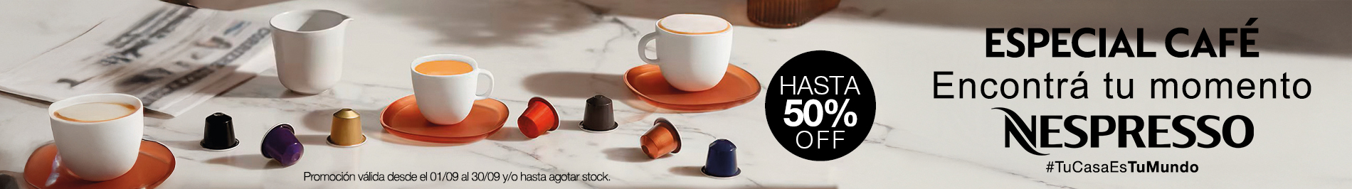 Nespresso Agosto 50%